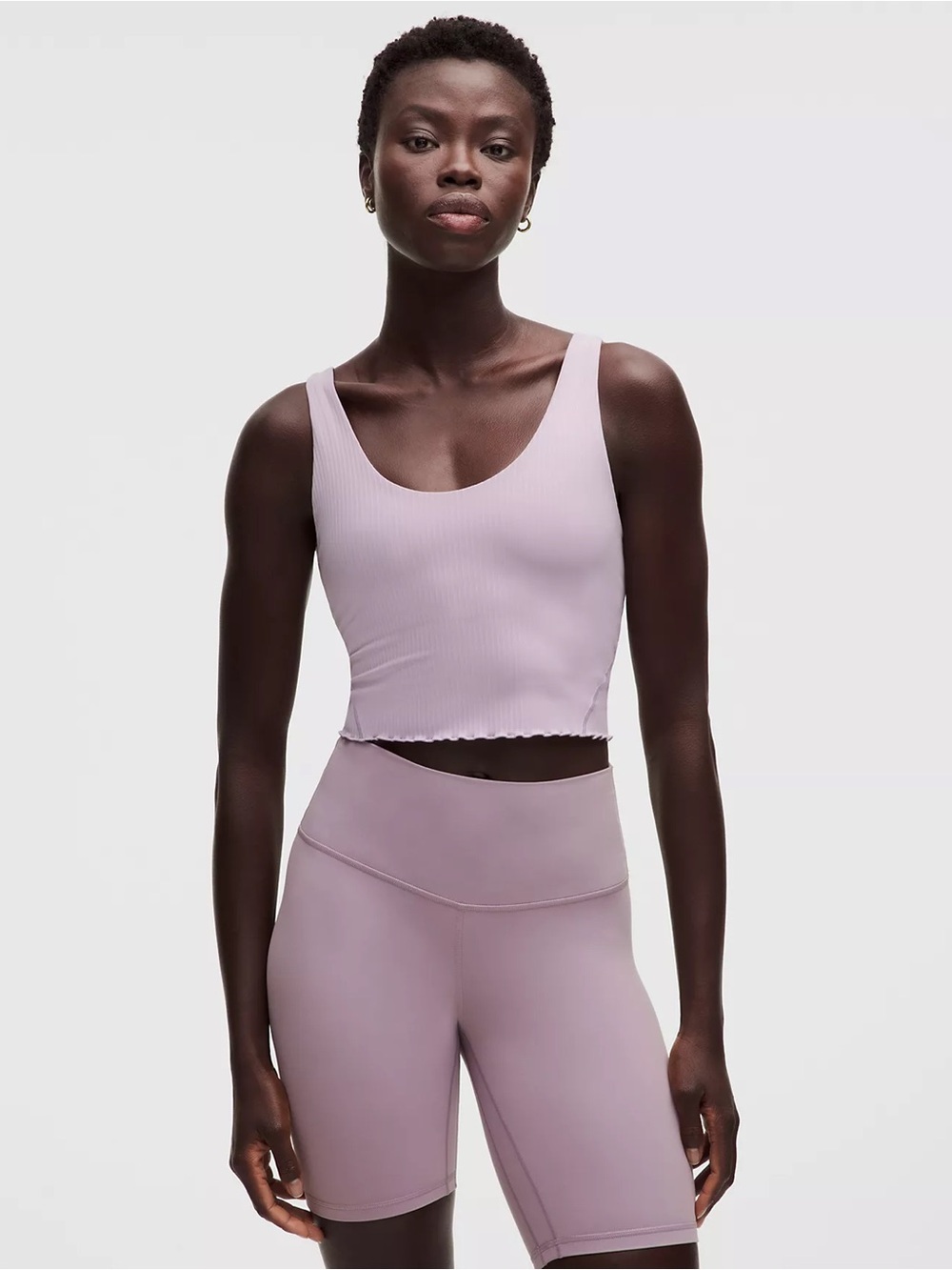 NWT Lululemon align lettuce-hem tank b/c cup size 2 lilac play